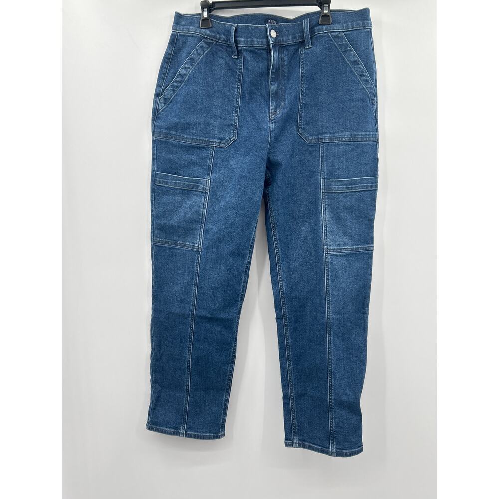 J. Crew Straight Leg Cargo Premium Edition Jeans Size 34 Gorpcore Streetwear
